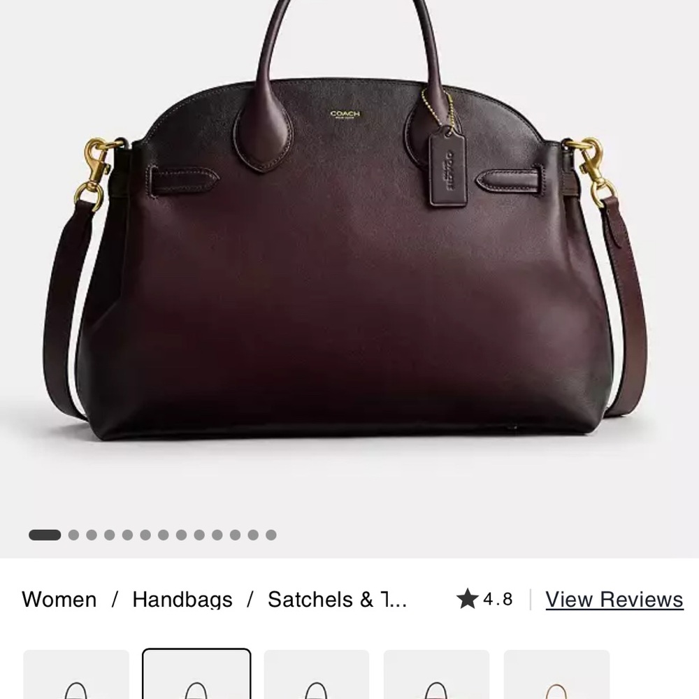 Coach Dark Brown Leather Satchel